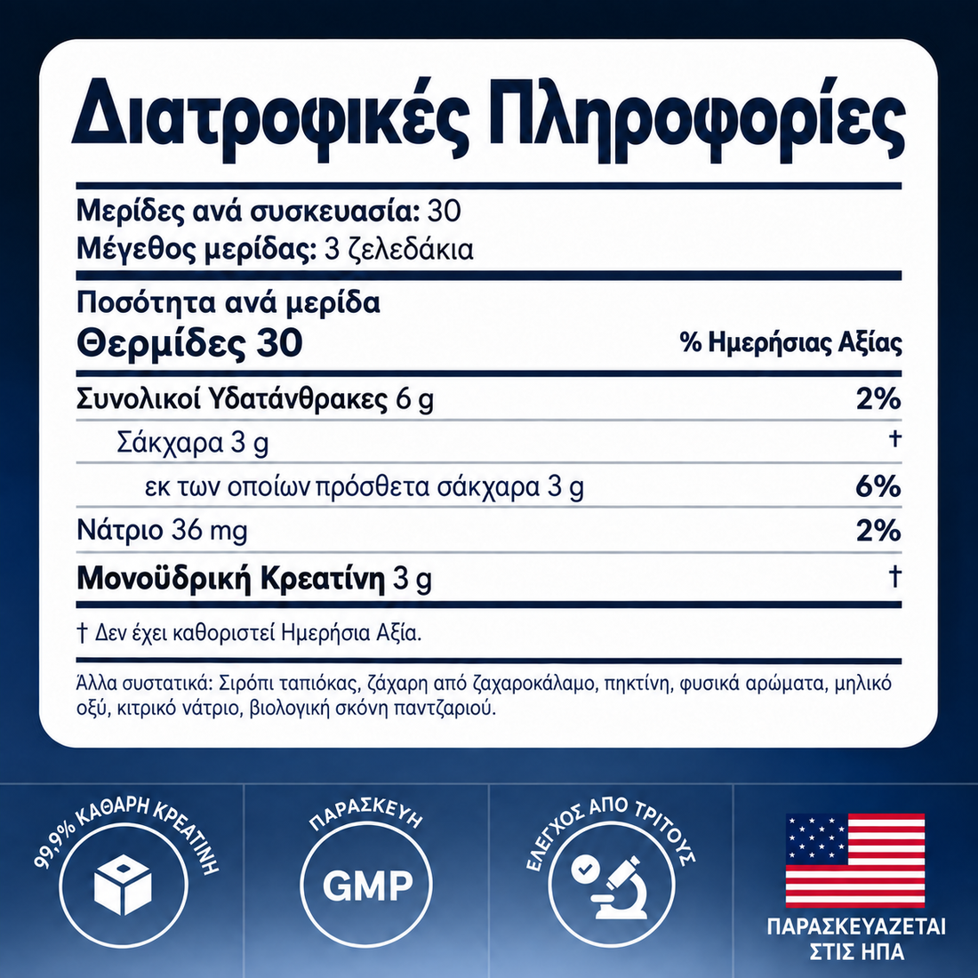 Διατροφικές πληροφορίες